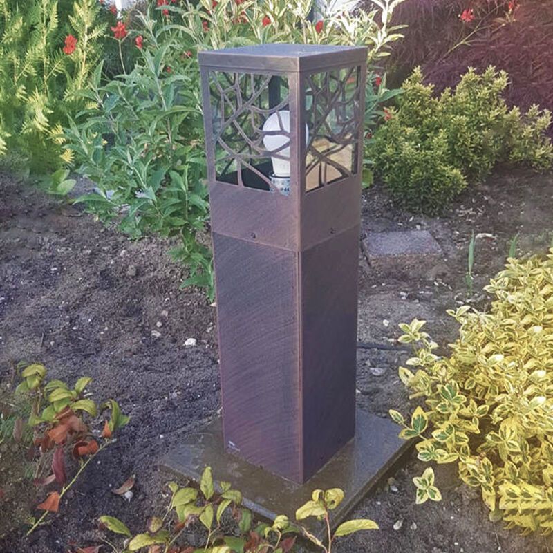 Rustykalna lampa zewnętrzna rdzawa, Teske, IP44 Rustykalna lampa zewnętrzna rdzawa, Teske, IP44