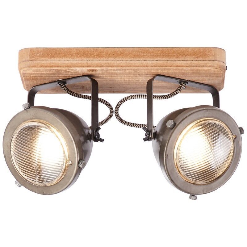 Drewniana lampa sufitowa brązowa, Elena