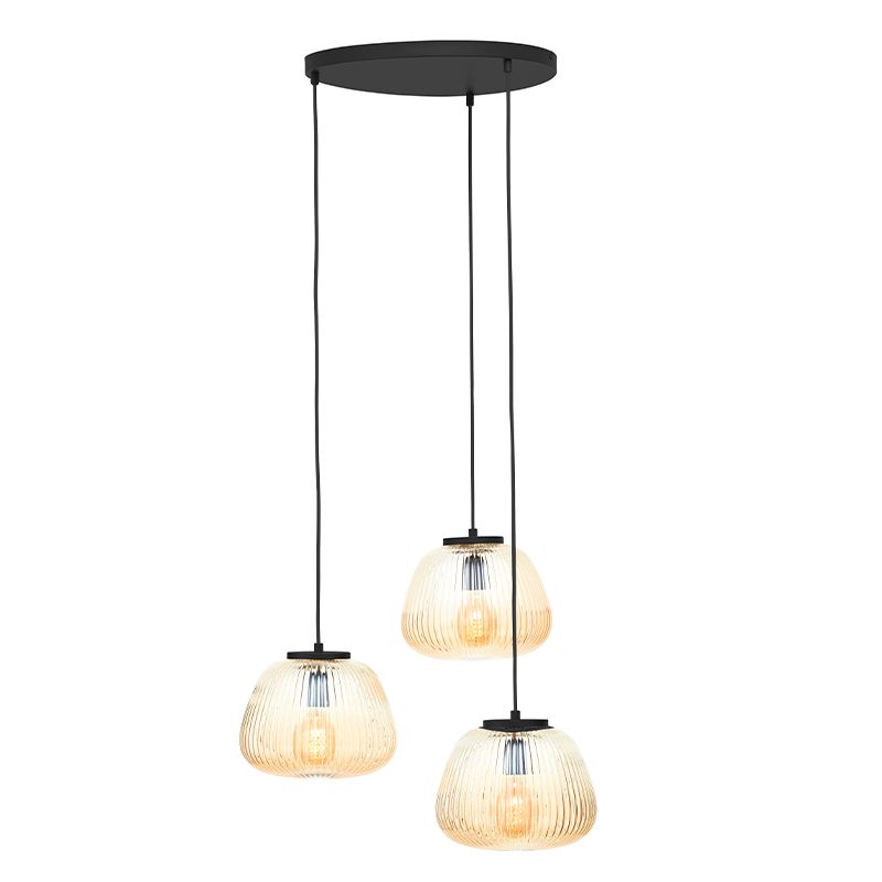 Retro lampa wisząca bursztynowa, Neha