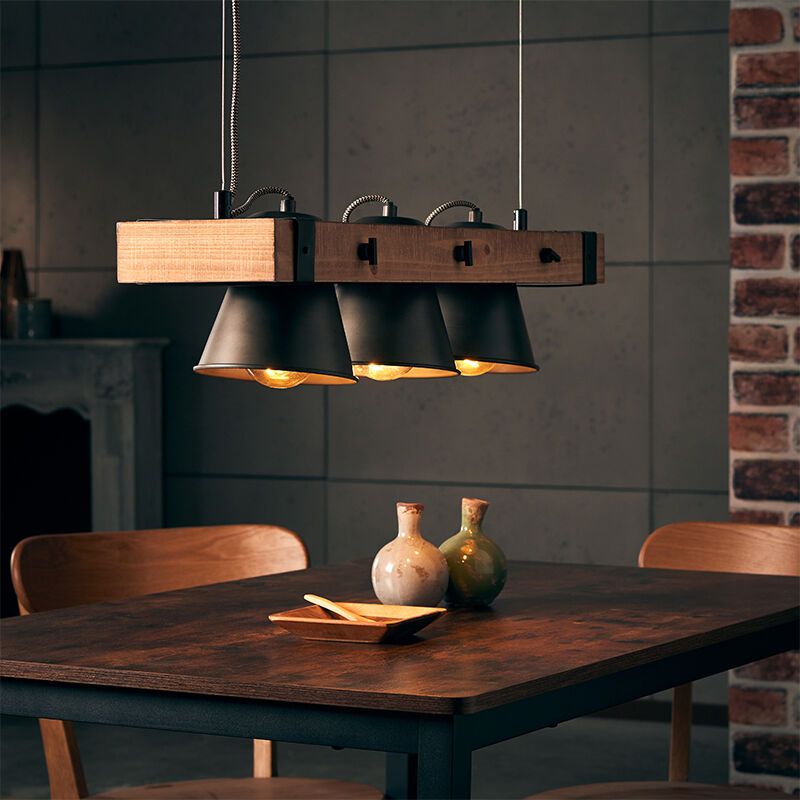 Drewniana lampa wisząca brązowa, Audrey Drewniana lampa wisząca brązowa, Audrey