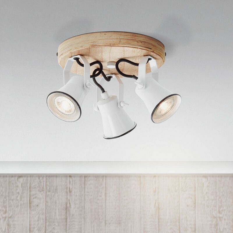 Drewniany spot sufitowy brązowy, Carolyn Drewniany spot sufitowy brązowy, Carolyn