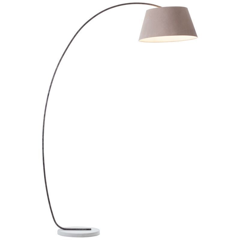Betonowa lampa stojąca łukowa brązowa, Haroun, z przełącznik Betonowa lampa stojąca łukowa brązowa, Haroun, z przełącznik