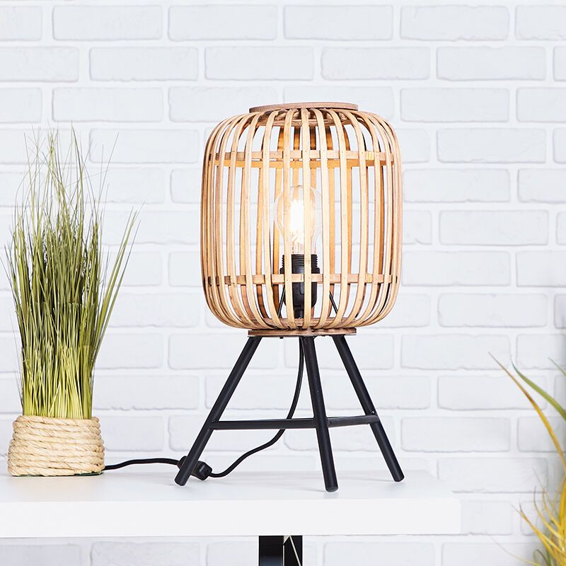 Industrialna lampa stołowa brązowa, Brain, z przełącznik Industrialna lampa stołowa brązowa, Brain, z przełącznik