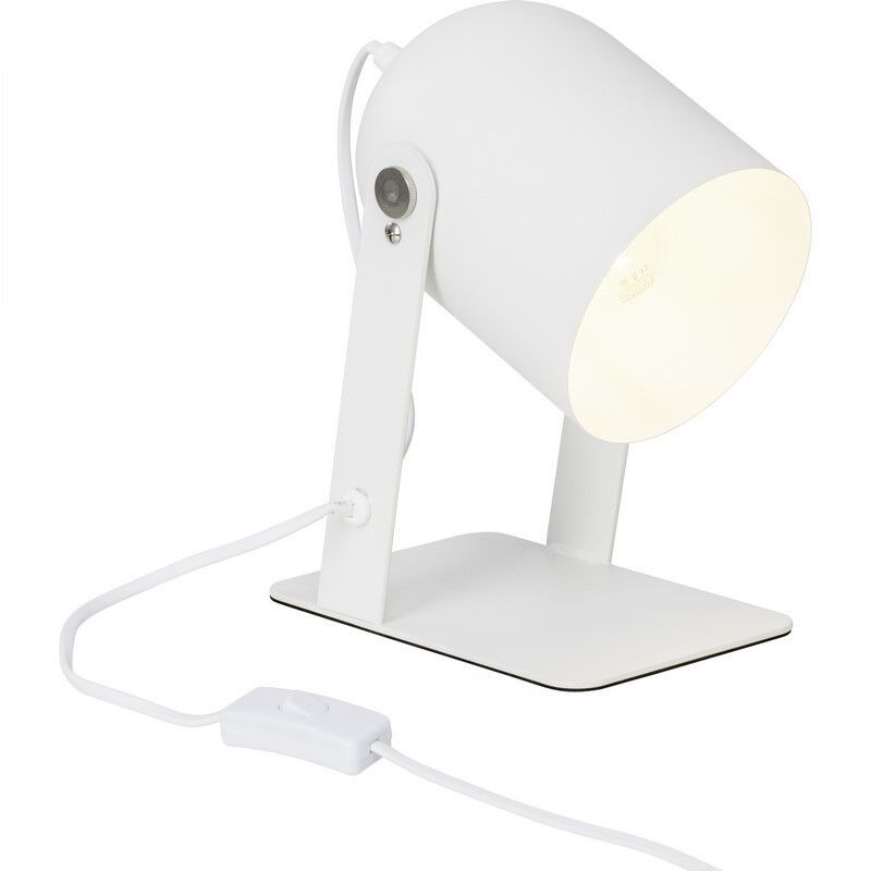 Nowoczesna lampa stołowa biała, Arlette, z przełącznik Nowoczesna lampa stołowa biała, Arlette, z przełącznik