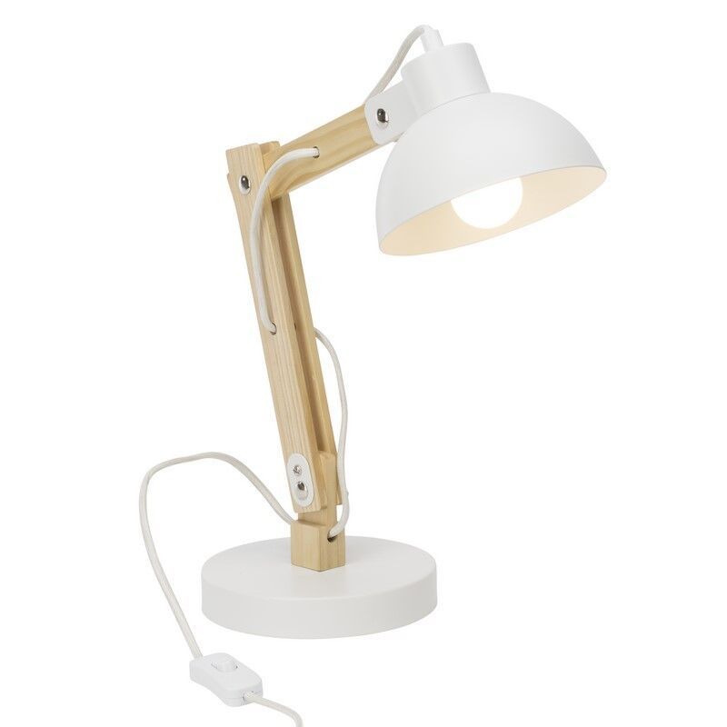 Nowoczesna lampa biurkowa biała, Allegra, z przełącznik Nowoczesna lampa biurkowa biała, Allegra, z przełącznik