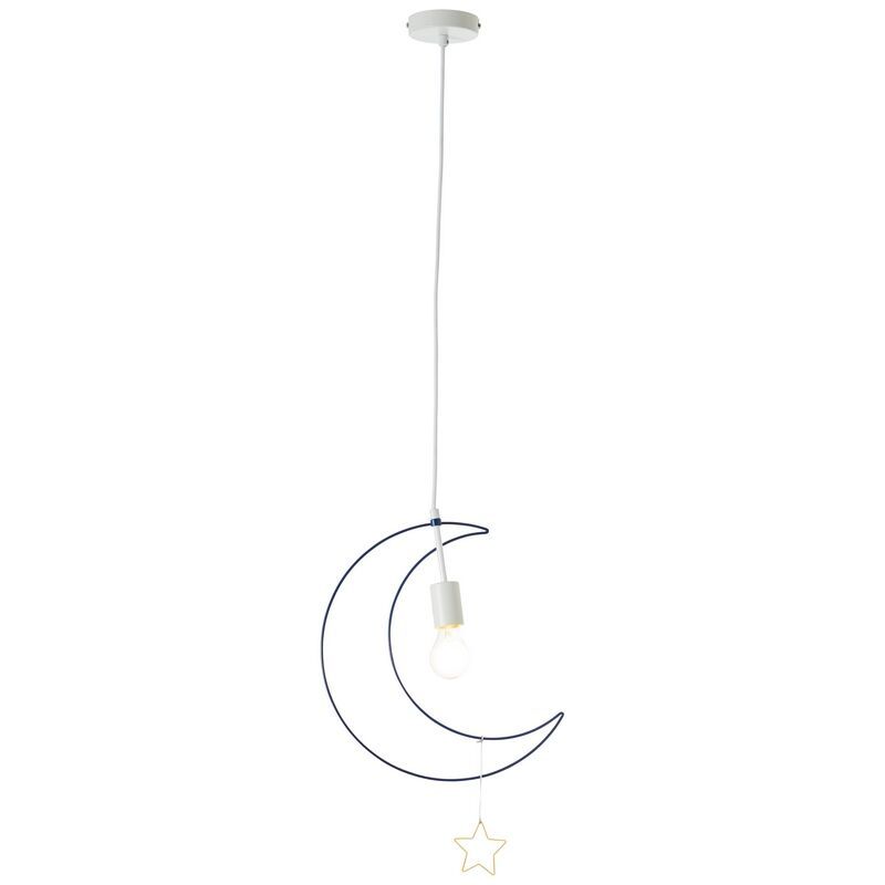 Metalowa lampa wisząca dla dzieci niebieska, Razia