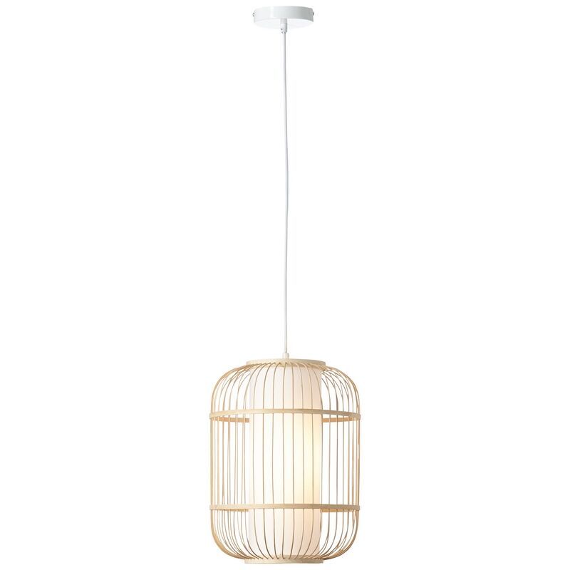 Drewniana lampa wisząca biała, Hans Drewniana lampa wisząca biała, Hans