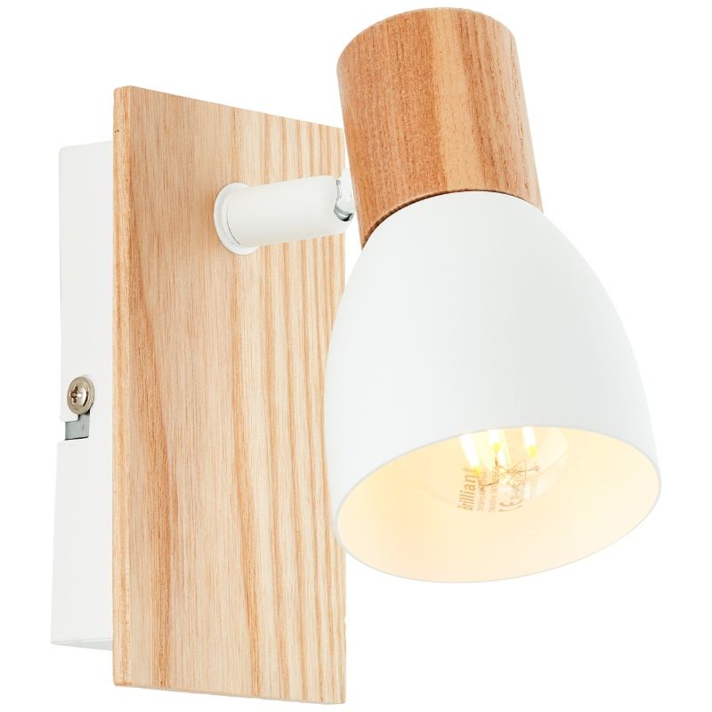 Rustykalny reflektor ścienny biały, Tyrone