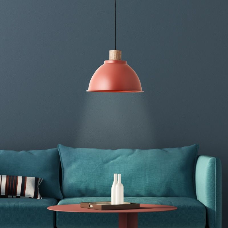 Rustykalna lampa wisząca czerwona, Thalina Rustykalna lampa wisząca czerwona, Thalina
