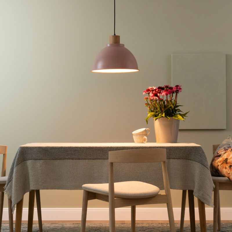 Rustykalna lampa wisząca różowa, Thalina Rustykalna lampa wisząca różowa, Thalina