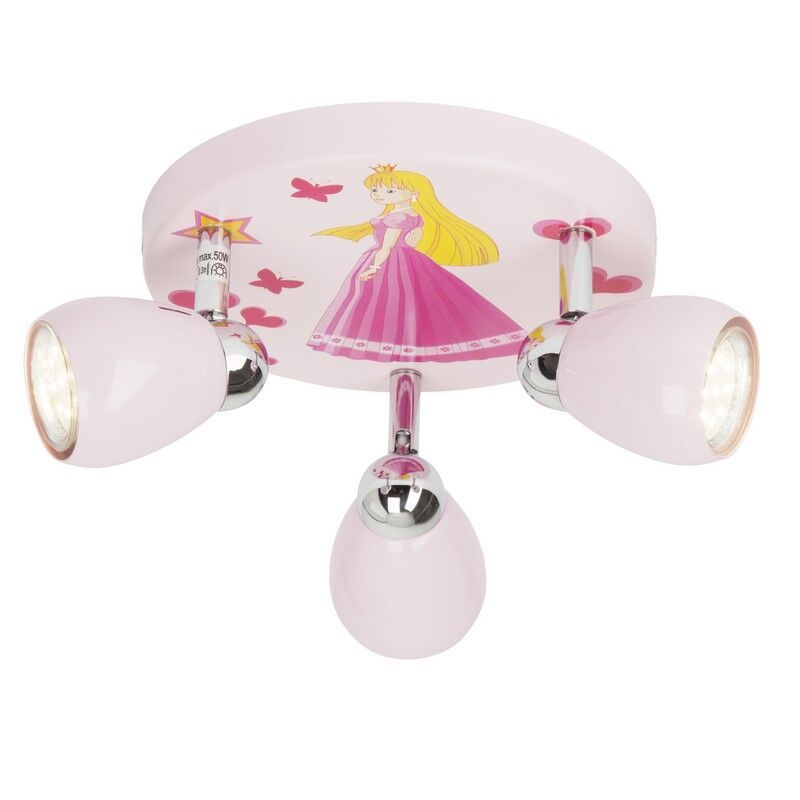 Metalowy spot sufitowy dla dzieci różowy, Rinze, 2,5W, 3000K LED Metalowy spot sufitowy dla dzieci różowy, Rinze, 2,5W, 3000K LED