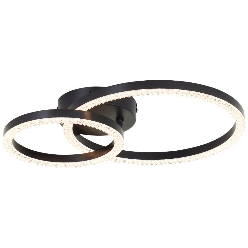 Design lampa sufitowa czarna, Maladon, 22W, 3000K LED