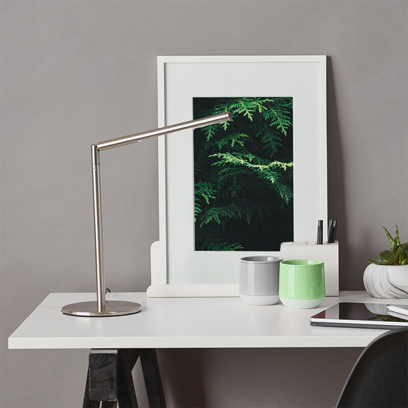Design lampa biurkowa chromowana, Krisje, 6W, 6400K LED, z przełącznik Design lampa biurkowa chromowana, Krisje, 6W, 6400K LED, z przełącznik