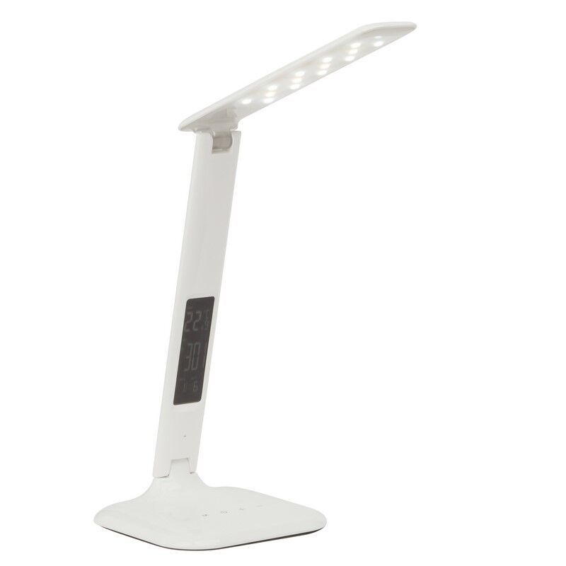 Nowoczesna lampa biurkowa biała, Naila, 5W, regulowana ciepła do zimnej bieli LED, z dotykowy ściemniacz Nowoczesna lampa biurkowa biała, Naila, 5W, regulowana ciepła do zimnej bieli LED, z dotykowy ściemniacz