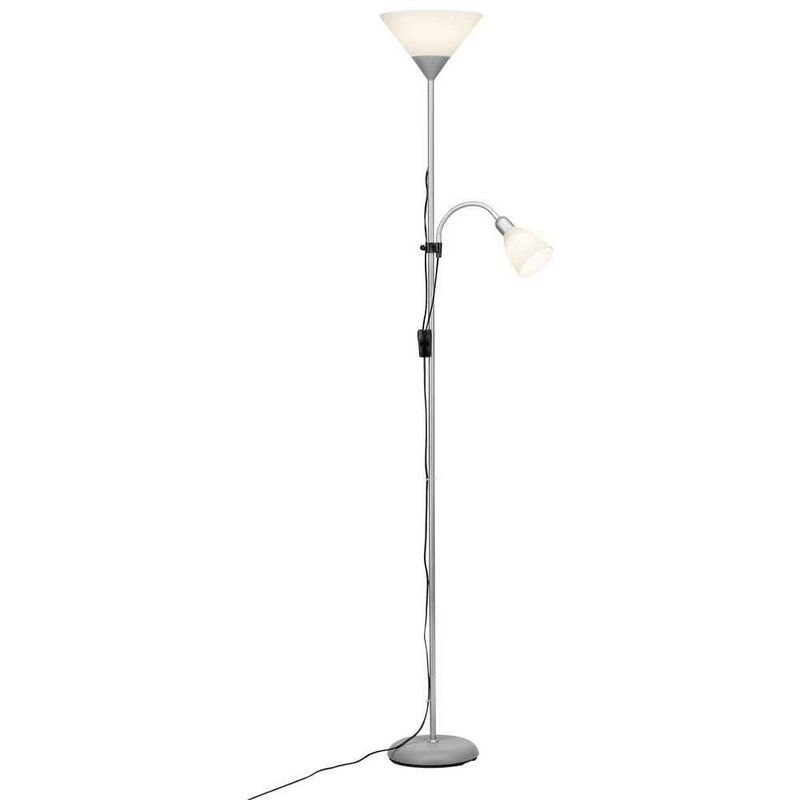Plastikowa lampa do czytania stojąca biała, Josephina, z przełącznik Plastikowa lampa do czytania stojąca biała, Josephina, z przełącznik