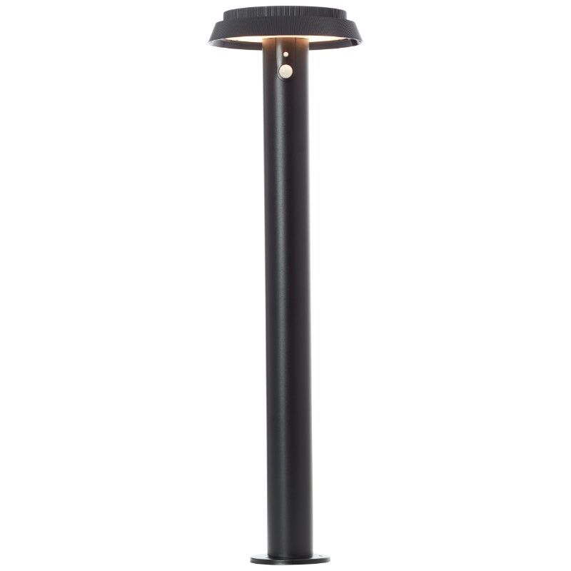 Metalowa lampa podłogowa zewnętrzna solarna czarna, Ridvan, 4W, 3000K LED, IP44