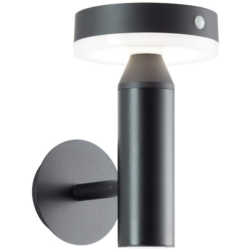 Metalowy kinkiet solarny zewnętrzny czarny, Kubilay, 3W, 4000K LED, IP44