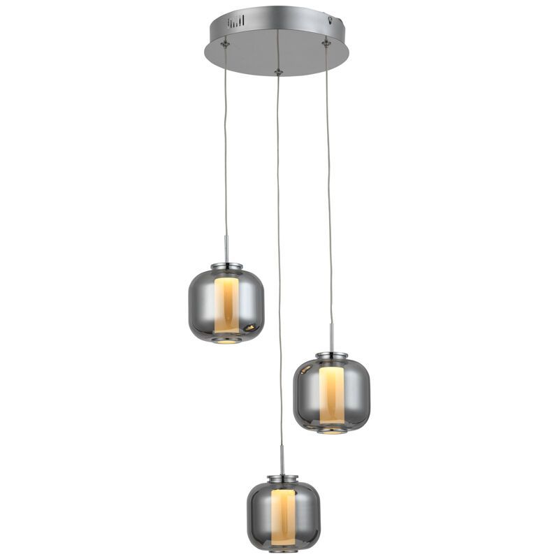 Design lampa wisząca chromowana, Emmely, 17W, 3000K LED