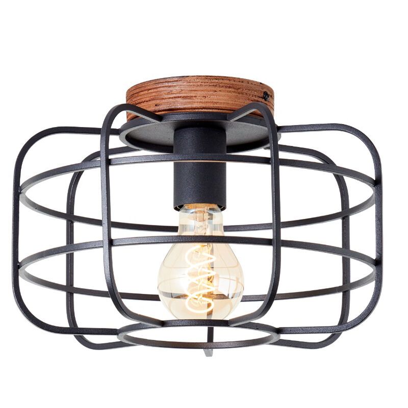 Drewniana lampa sufitowa czarna, Taede Drewniana lampa sufitowa czarna, Taede