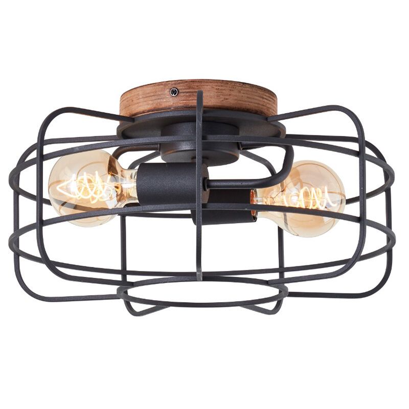 Drewniana lampa sufitowa czarna, Taede Drewniana lampa sufitowa czarna, Taede