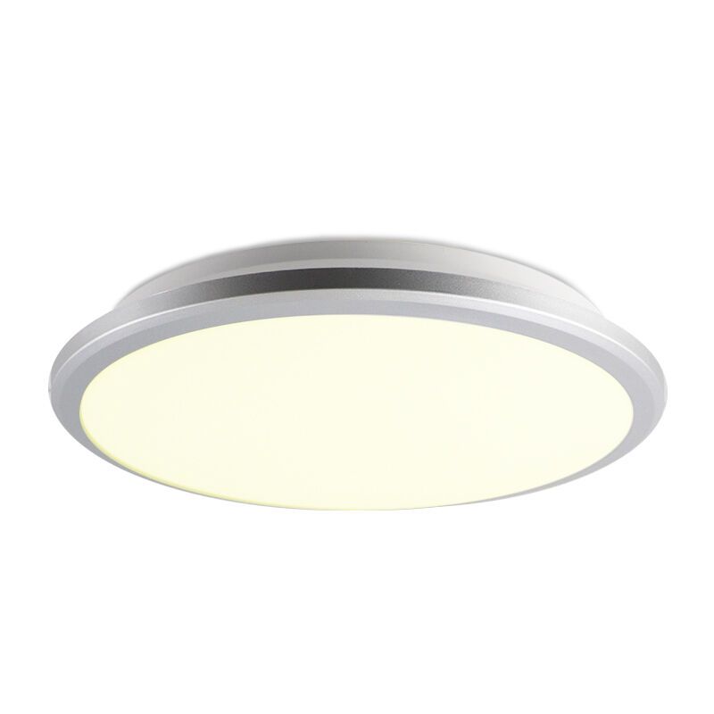 Plastikowy nowoczesny plafon sufitowy srebreny, Joachim, 24W, 3000K LED Plastikowy nowoczesny plafon sufitowy srebreny, Joachim, 24W, 3000K LED