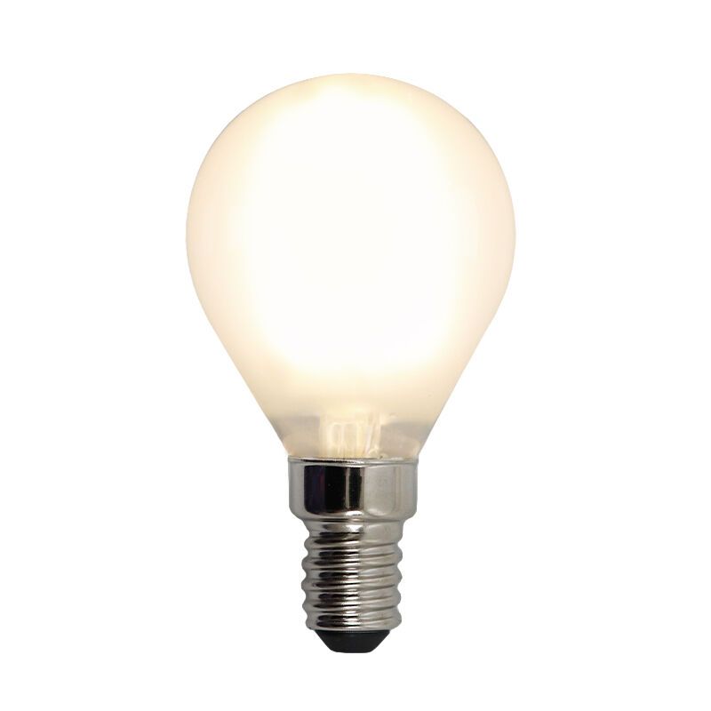 Ściemnialna żarówka LED Olucia E14, P45, 3w, białe szkło, 2700k