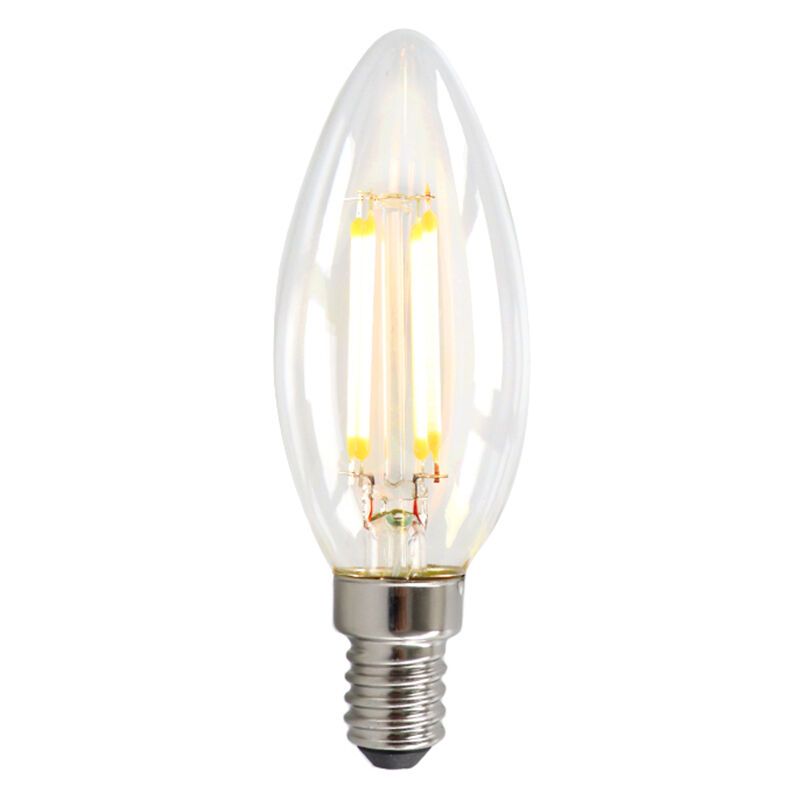 Ściemnialna świeca LED Olucia E14, 3w, przezroczyste szkło, 2700k