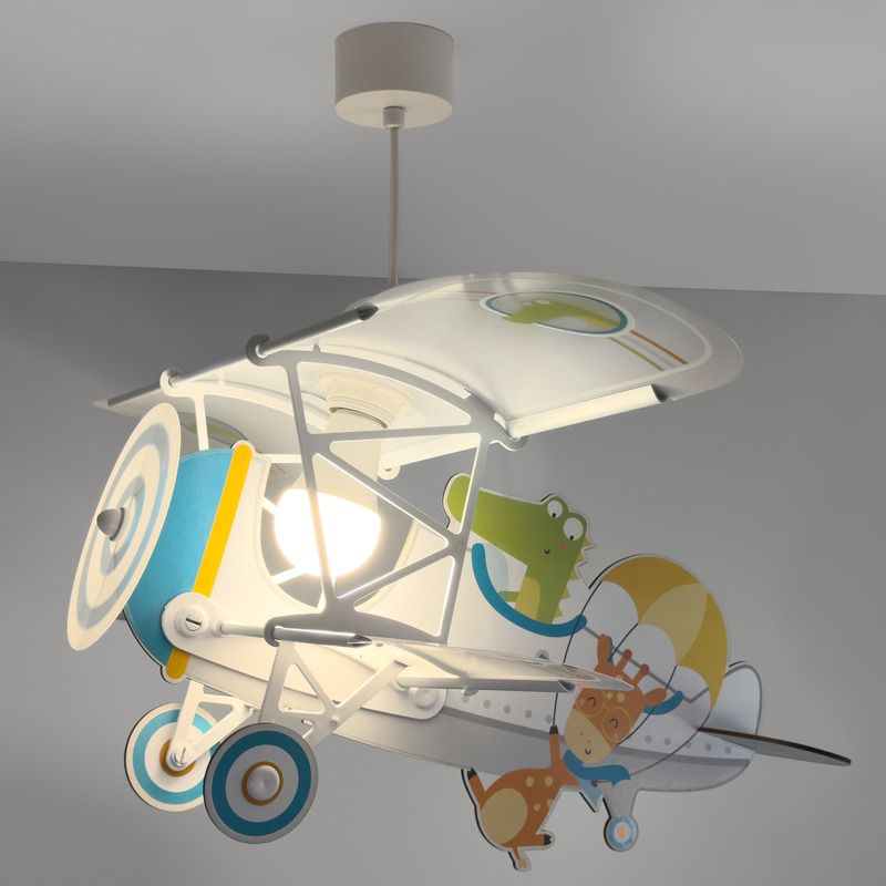 Wielokolorowa lampa wisząca dla dzieci plastikowa, Crocodile plane Wielokolorowa lampa wisząca dla dzieci plastikowa, Crocodile plane