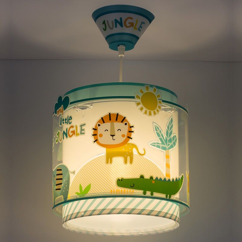 Wielokolorowa lampa wisząca dla dzieci plastikowa, Jungle Wielokolorowa lampa wisząca dla dzieci plastikowa, Jungle