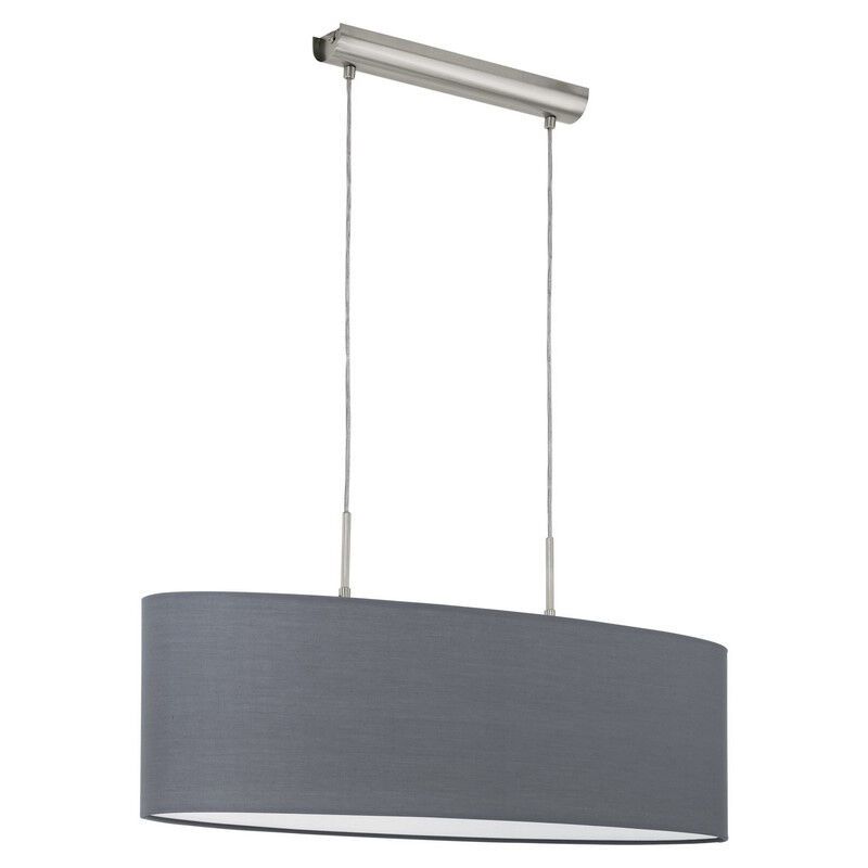 Tkanina nowoczesna lampa wisząca szara, Abano Tkanina nowoczesna lampa wisząca szara, Abano