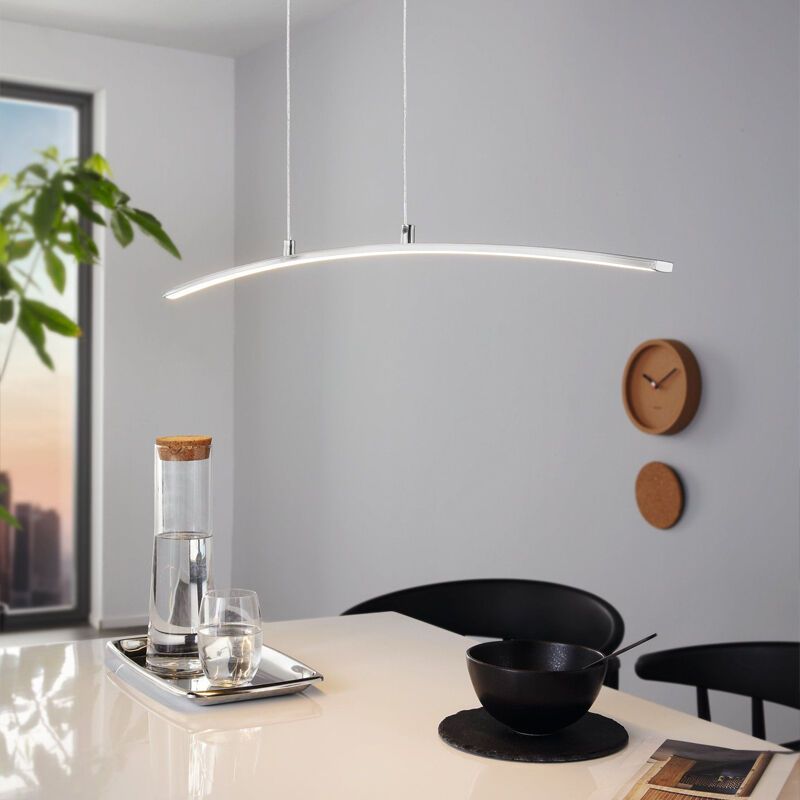 Aluminiowa nowoczesna lampa wisząca chromowana, Arantxa, 14W, 3000K LED Aluminiowa nowoczesna lampa wisząca chromowana, Arantxa, 14W, 3000K LED