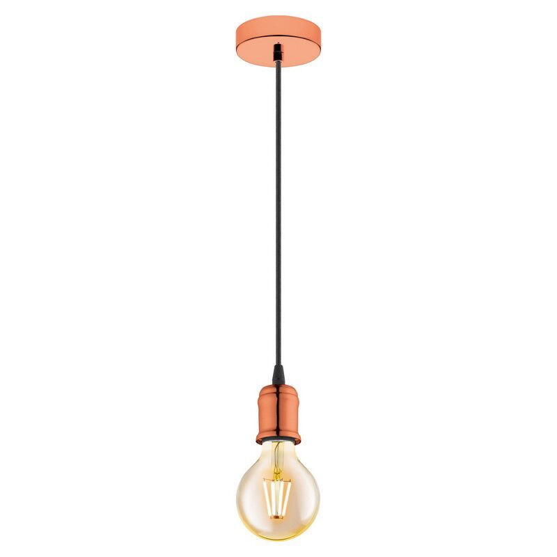 Metalowa vintage lampa wisząca miedziana, Christel Metalowa vintage lampa wisząca miedziana, Christel