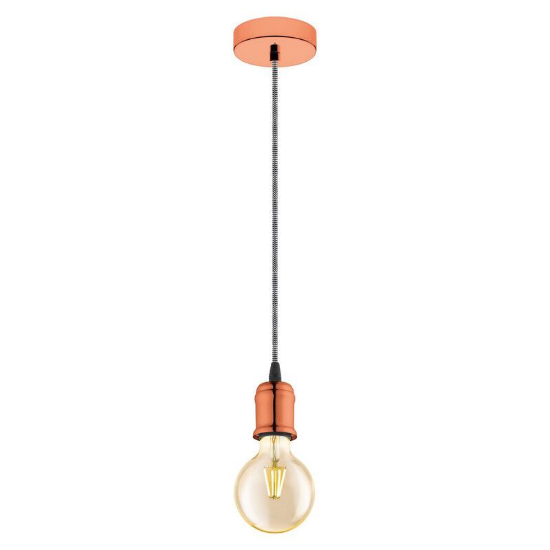 Metalowa vintage lampa wisząca miedziana, Christel Metalowa vintage lampa wisząca miedziana, Christel