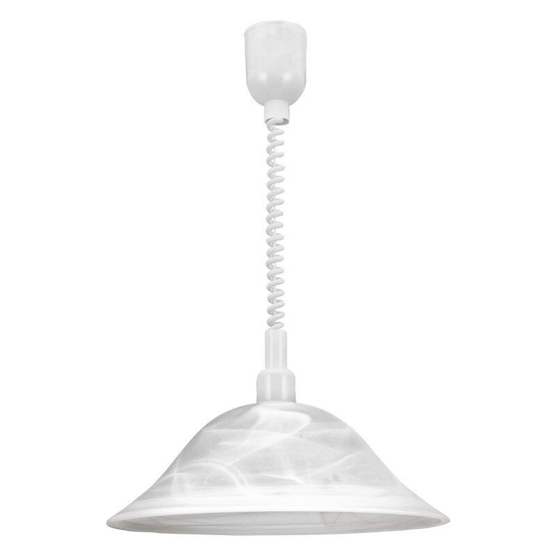 Szklana lampa wisząca biała, Klaas Szklana lampa wisząca biała, Klaas