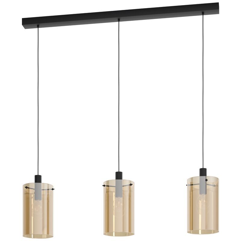 Szklana nowoczesna lampa wisząca bursztynowa, Ritesh