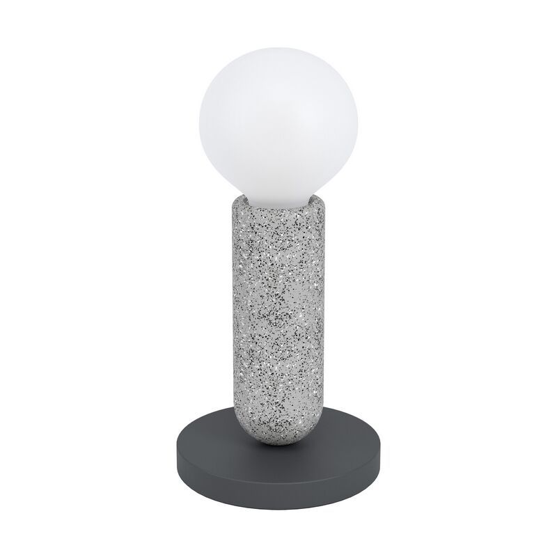 Stalowa rustykalna lampa stołowa antracytowa, Patrycja, z przełącznik Stalowa rustykalna lampa stołowa antracytowa, Patrycja, z przełącznik