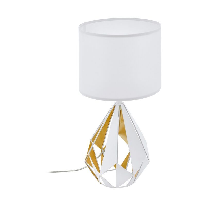 Stalowa design lampa stołowa biała, Acri, z przełącznik Stalowa design lampa stołowa biała, Acri, z przełącznik