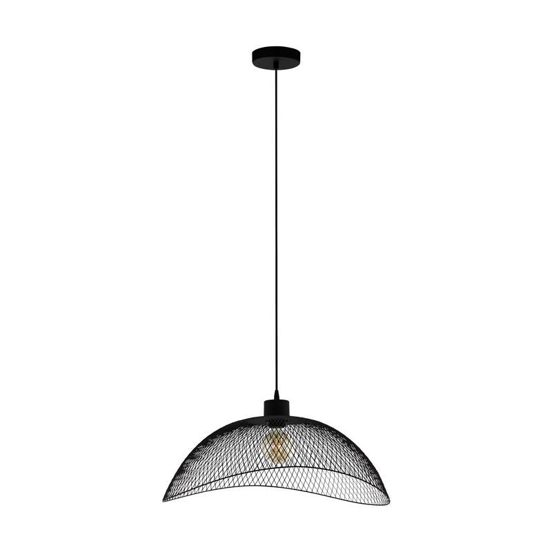 Stalowa industrialna lampa wisząca czarna, Ritish