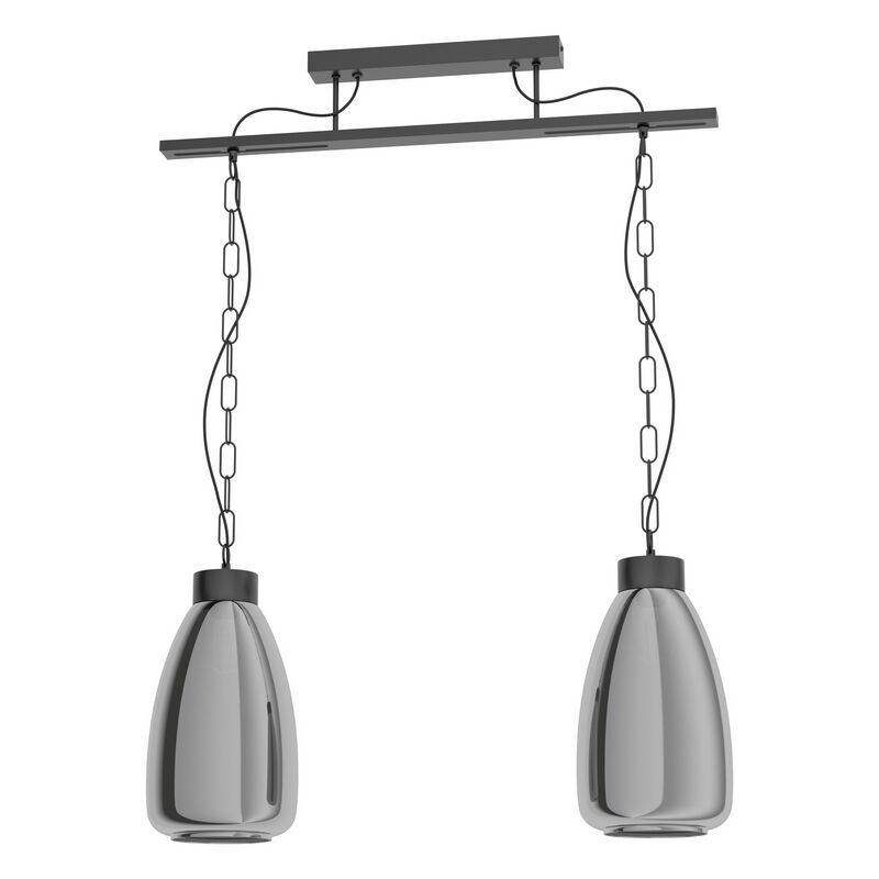 Szklana design lampa wisząca czarna, Annefleur