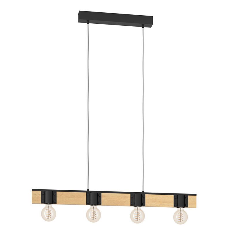 Drewniana rustykalna lampa stołowa brązowa, Angela