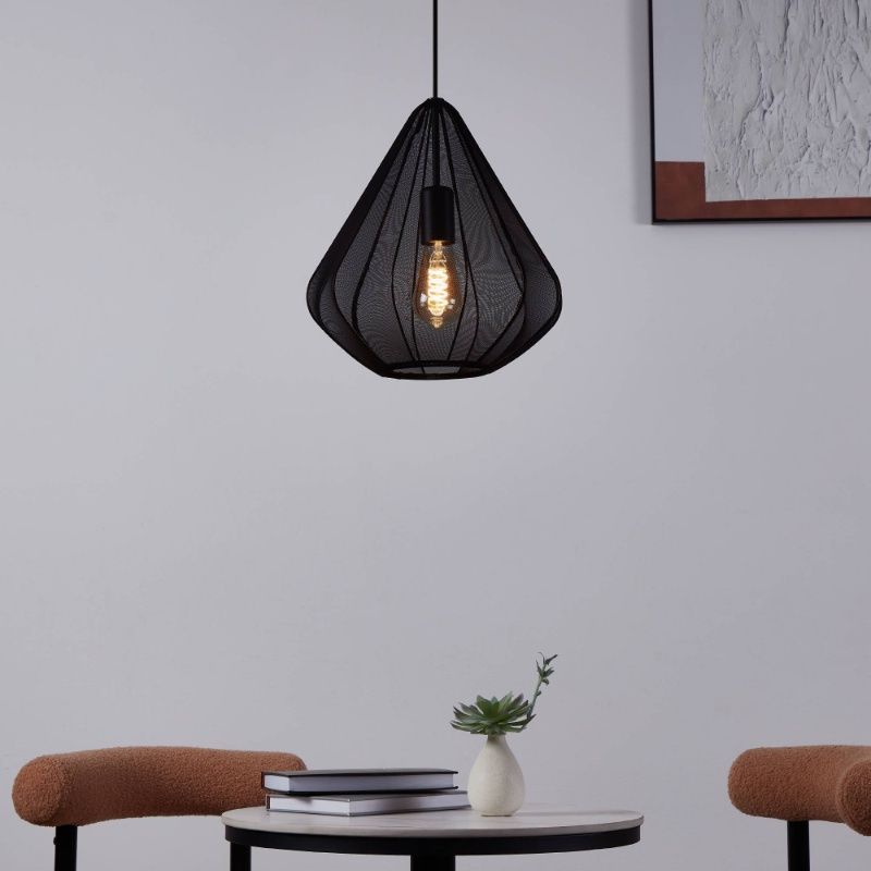 Stalowa industrialna lampa wisząca czarna, Agnese Stalowa industrialna lampa wisząca czarna, Agnese