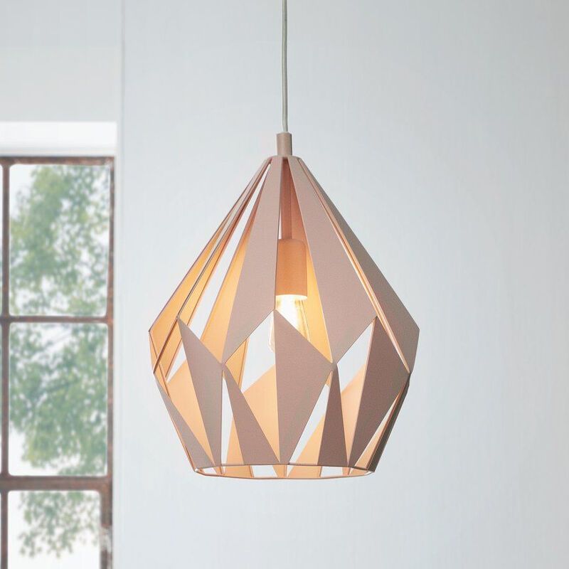 Metalowa design lampa wisząca różowa, Acri