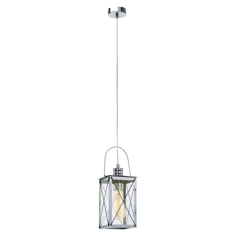 Metalowa vintage lampa wisząca chromowana, Abderrahim