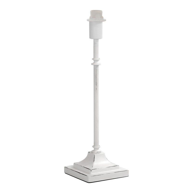 Metalowa rustykalna lampa stołowa bez abażur biała, Noah, z przełącznik Metalowa rustykalna lampa stołowa bez abażur biała, Noah, z przełącznik