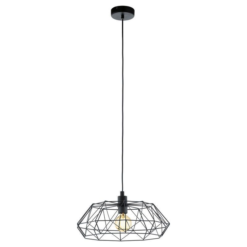 Metalowa industrialna lampa wisząca czarna, Acri Metalowa industrialna lampa wisząca czarna, Acri