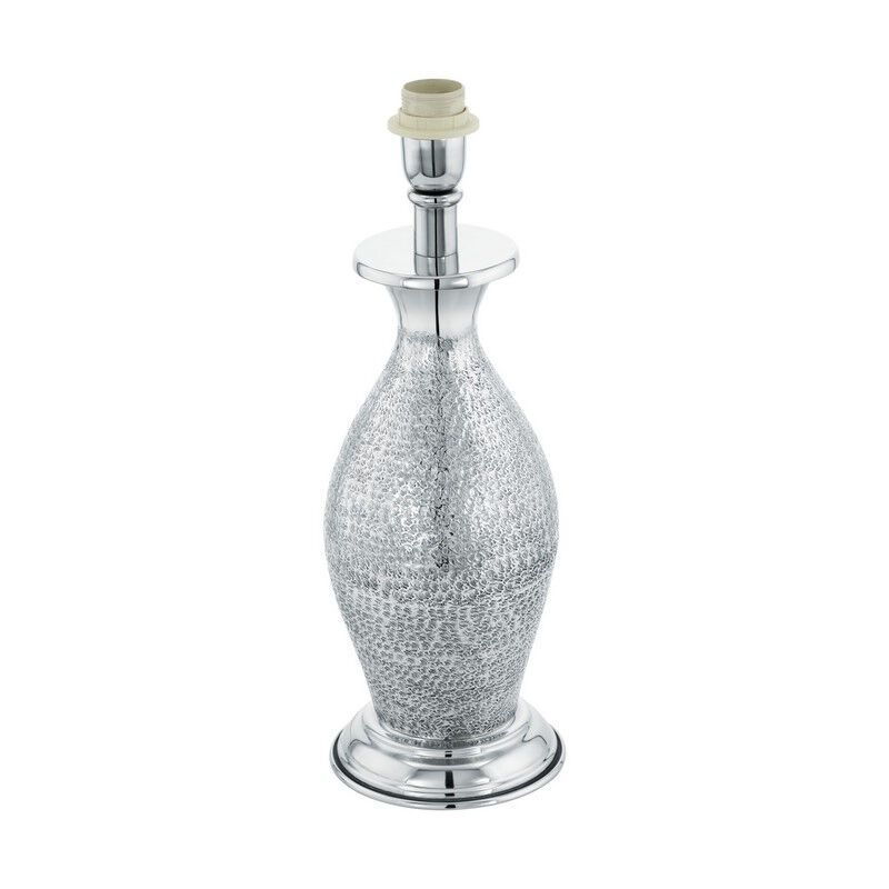 Metalowa design lampa stołowa bez abażur chromowana, Abdel, z przełącznik