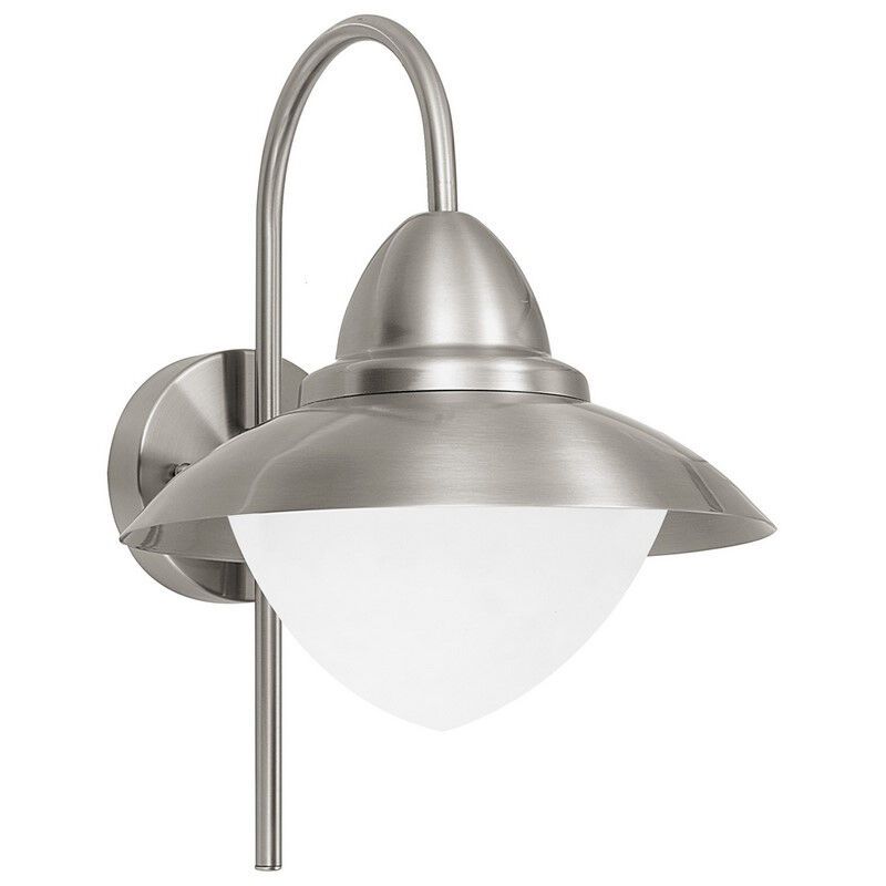 Szklana klasyczna lampa zewnętrzna srebrna, Elayza, IP44 Szklana klasyczna lampa zewnętrzna srebrna, Elayza, IP44