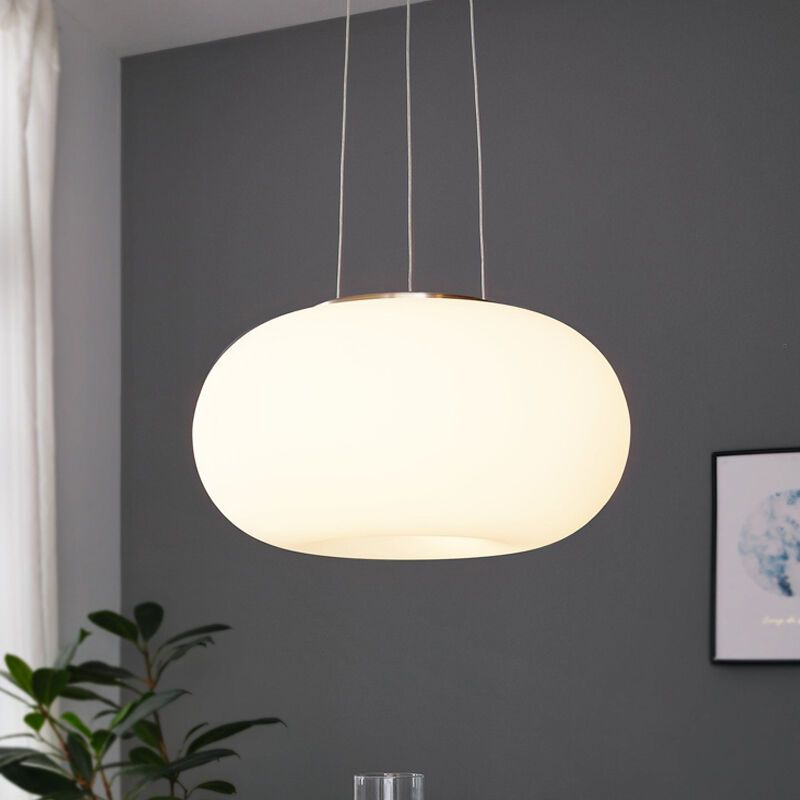 Szklana design lampa wisząca niklowa, Skyler Szklana design lampa wisząca niklowa, Skyler