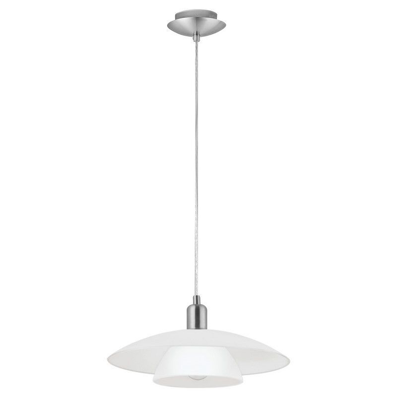 Szklana design lampa wisząca biała, Lariana Szklana design lampa wisząca biała, Lariana