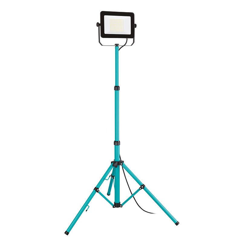 Aluminiowa lampa robocza niebieska, Angelos, 100W, 4000K LED, IP65, z przełącznik